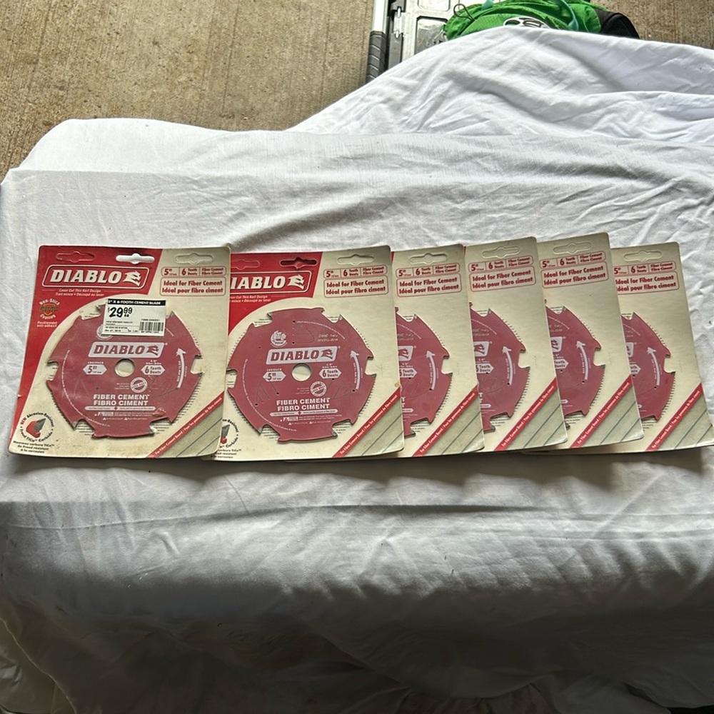 Saw Blades (5”) (Circular) for Fiber Cement Board (Selling as group of 6) NEW!